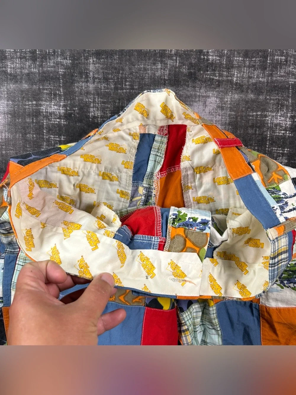 Loudmouth Y2K Golf Multicolor Patchwork Bermuda Shorts Mens 34x7 Beach Floral